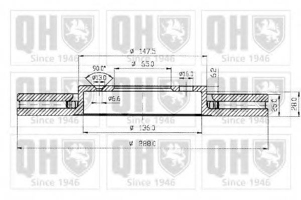 QUINTON HAZELL BDC4735 гальмівний диск