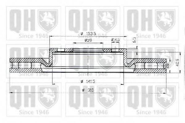 QUINTON HAZELL BDC4756 гальмівний диск