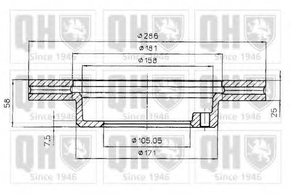 QUINTON HAZELL BDC4802 гальмівний диск