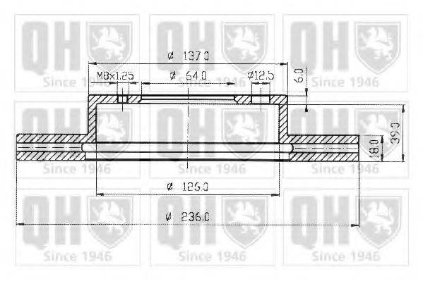 QUINTON HAZELL BDC4805 гальмівний диск