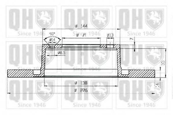 QUINTON HAZELL BDC5242 гальмівний диск