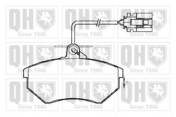 QUINTON HAZELL BP608 Комплект гальмівних колодок, дискове гальмо