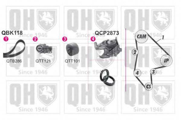 QUINTON HAZELL QBPK1180 Водяний насос + комплект зубчастого ременя