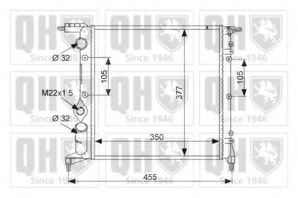 QUINTON HAZELL QER1553 Радіатор, охолодження двигуна