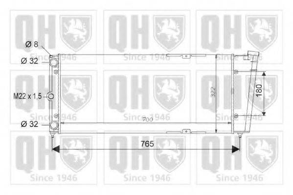 QUINTON HAZELL QER1672 Радіатор, охолодження двигуна