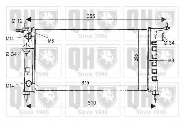 QUINTON HAZELL QER1674 Радіатор, охолодження двигуна