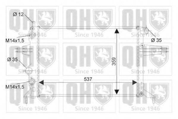 QUINTON HAZELL QER1684 Радіатор, охолодження двигуна