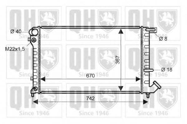 QUINTON HAZELL QER1804 Радіатор, охолодження двигуна