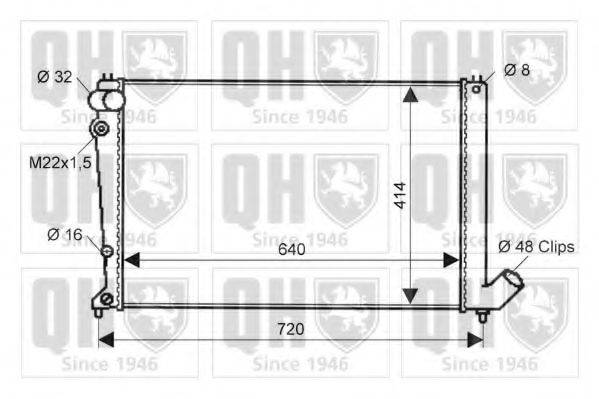 QUINTON HAZELL QER1810 Радіатор, охолодження двигуна