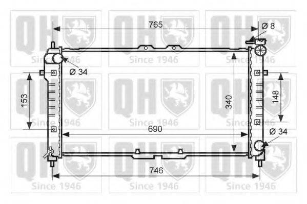 QUINTON HAZELL QER1848 Радіатор, охолодження двигуна