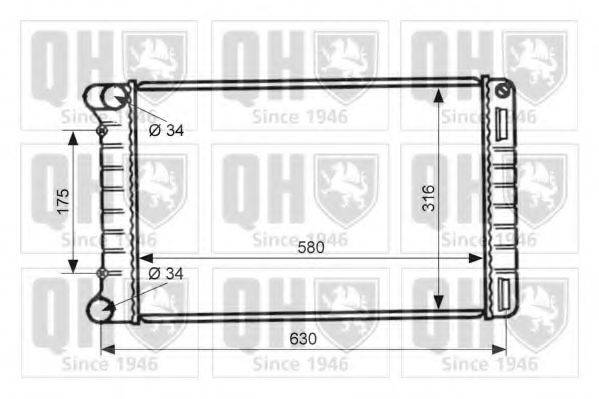 QUINTON HAZELL QER1932 Радіатор, охолодження двигуна