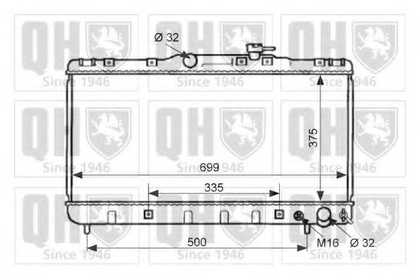 QUINTON HAZELL QER1999 Радіатор, охолодження двигуна