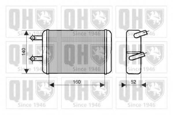 QUINTON HAZELL QHR2033 Теплообмінник, опалення салону