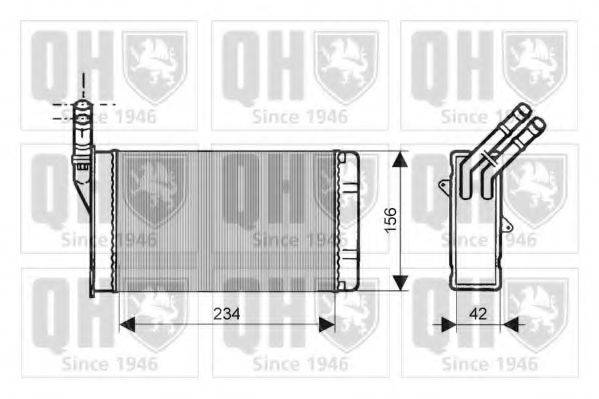 QUINTON HAZELL QHR2058 Теплообмінник, опалення салону