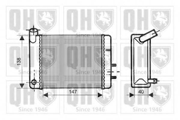 QUINTON HAZELL QHR2086 Теплообмінник, опалення салону