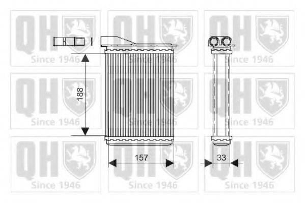 QUINTON HAZELL QHR2091 Теплообмінник, опалення салону