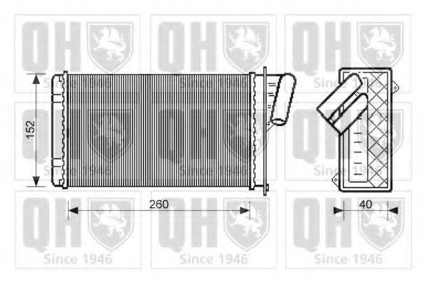 QUINTON HAZELL QHR2124 Теплообмінник, опалення салону