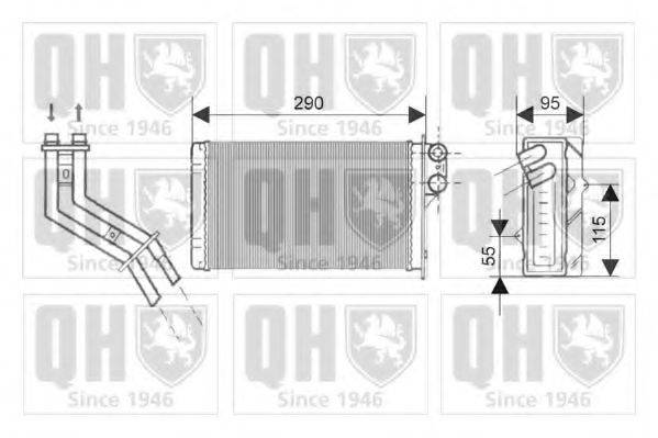 QUINTON HAZELL QHR2144 Теплообмінник, опалення салону