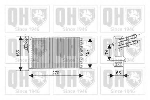 QUINTON HAZELL QHR2149 Теплообмінник, опалення салону