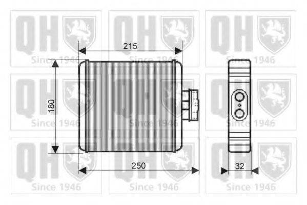 QUINTON HAZELL QHR2184 Теплообмінник, опалення салону