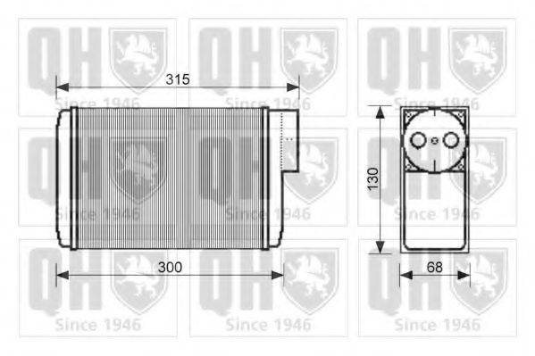 QUINTON HAZELL QHR2191 Теплообмінник, опалення салону