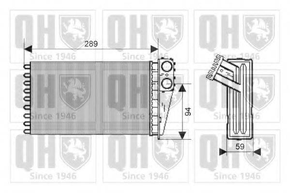 QUINTON HAZELL QHR2196 Теплообмінник, опалення салону