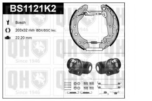 QUINTON HAZELL BS1121K2 Комплект гальм, барабанний гальмівний механізм