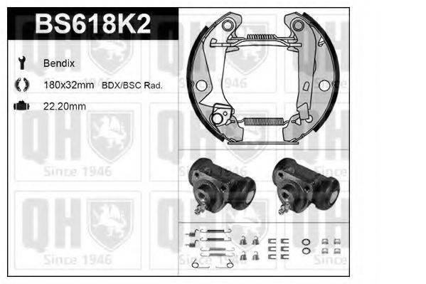 QUINTON HAZELL BS618K2 Комплект гальм, барабанний гальмівний механізм