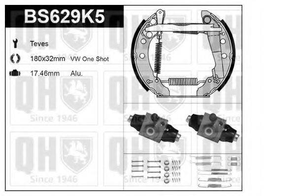 QUINTON HAZELL BS629K5 Комплект гальм, барабанний гальмівний механізм