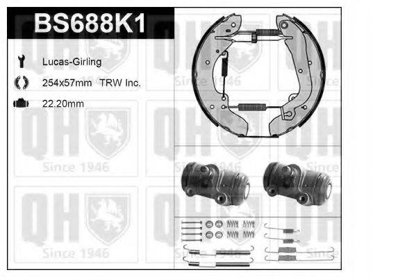 QUINTON HAZELL BS688K1 Комплект гальм, барабанний гальмівний механізм