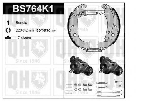 QUINTON HAZELL BS764K1 Комплект гальм, барабанний гальмівний механізм