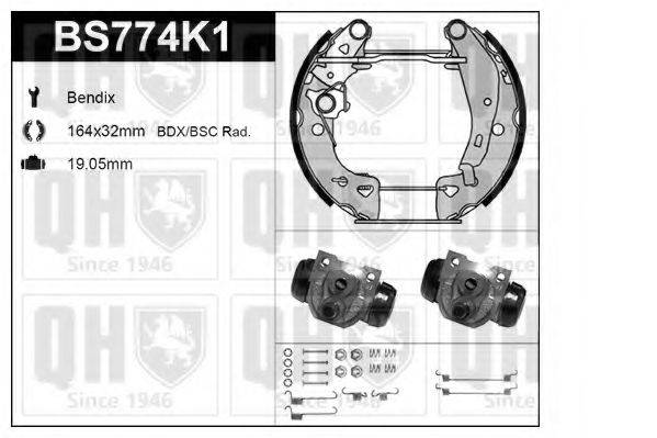 QUINTON HAZELL BS774K1 Комплект гальм, барабанний гальмівний механізм