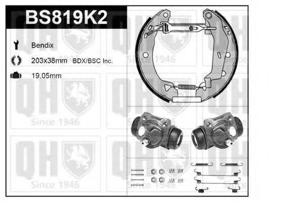 QUINTON HAZELL BS819K2 Комплект гальм, барабанний гальмівний механізм