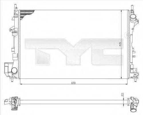 TYC 7250009 Радіатор, охолодження двигуна