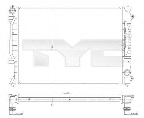 TYC 7020017 Радіатор, охолодження двигуна