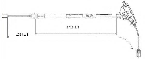 FERODO FHB432416 Трос, стоянкова гальмівна система