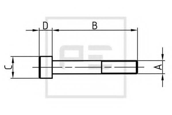 PE AUTOMOTIVE 01543800A Центровий болт ресори