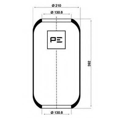 PE AUTOMOTIVE 08400770A Кожух пневматичної ресори