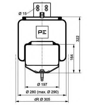 PE AUTOMOTIVE 08426412A Кожух пневматичної ресори