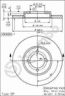 BREMBO 08377410 гальмівний диск