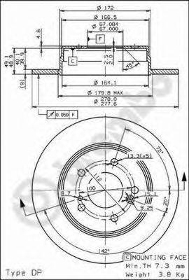 BREMBO 08517831 гальмівний диск