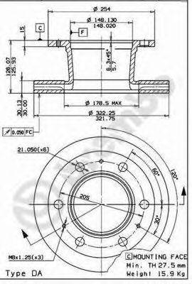 BREMBO 09573810 гальмівний диск