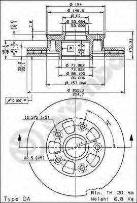 BREMBO 09685120 гальмівний диск