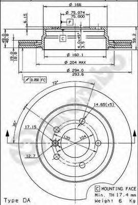 BREMBO 09770211 гальмівний диск