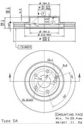 BREMBO 09982521 гальмівний диск