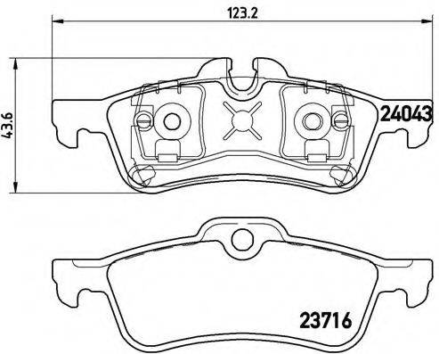 BREMBO P06032 Комплект гальмівних колодок, дискове гальмо