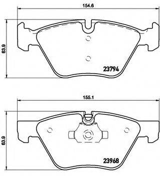 BREMBO P06036 Комплект гальмівних колодок, дискове гальмо