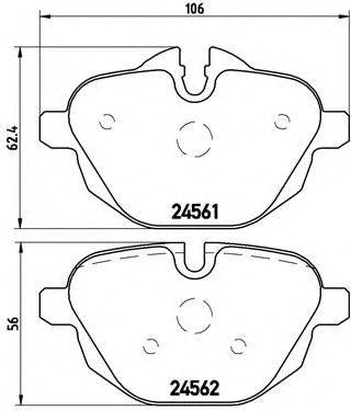 BREMBO P06064 Комплект гальмівних колодок, дискове гальмо