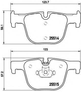 BREMBO P06072 Комплект гальмівних колодок, дискове гальмо