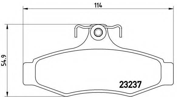 BREMBO P15005 Комплект гальмівних колодок, дискове гальмо